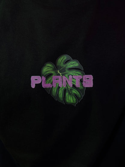 T-SHIRT NOIR PLANTS