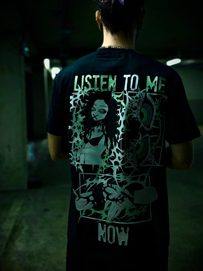T-SHIRT XL NOIR : LISTEN TO ME NOW