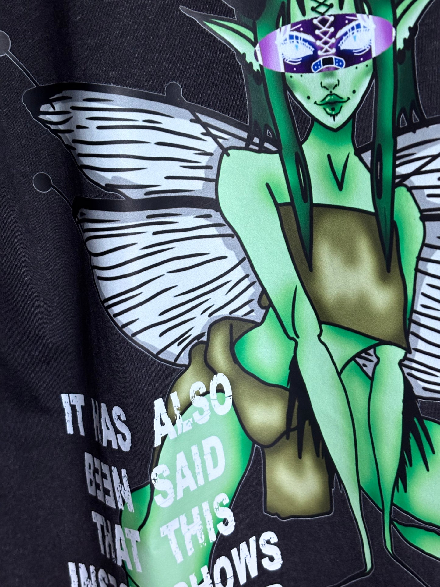 T-SHIRT NOIR CHINE MANTE MADAME