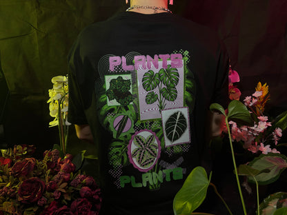 T-SHIRT NOIR PLANTS