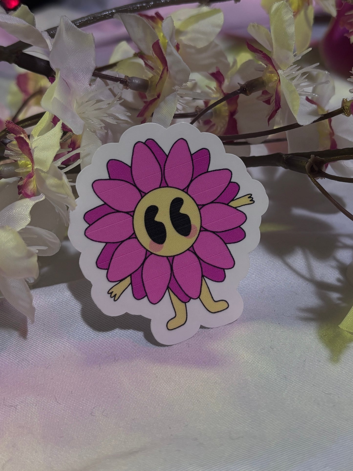 STICKERS TRANSPARENT FLEURETTE ROSE