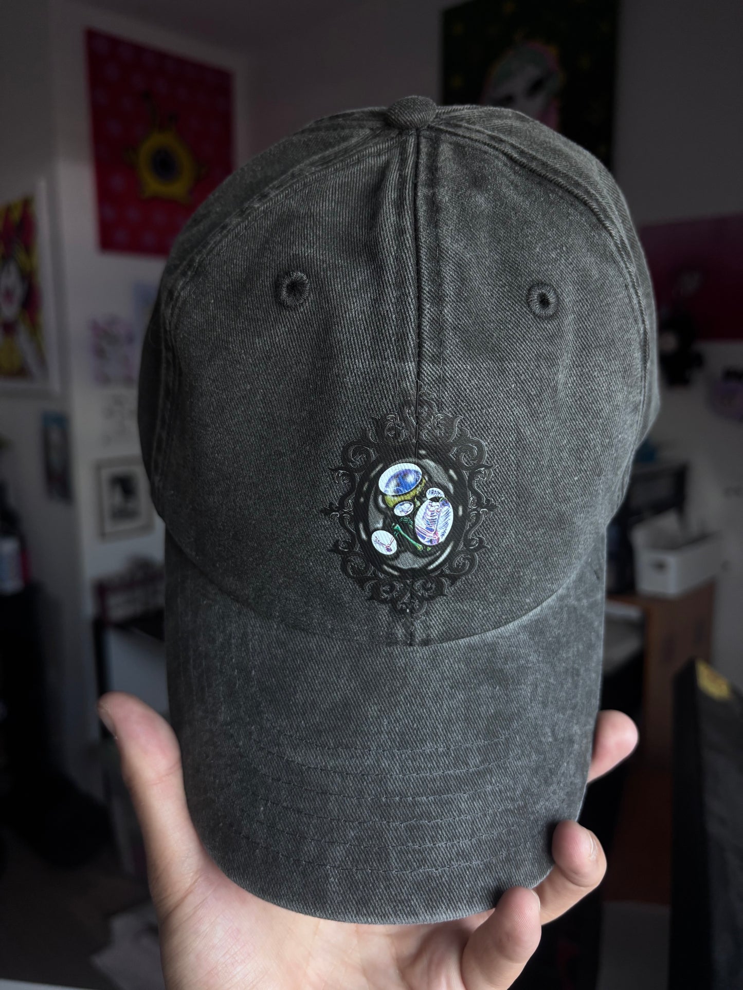 CASQUETTE NOIR CHINE FOETUS