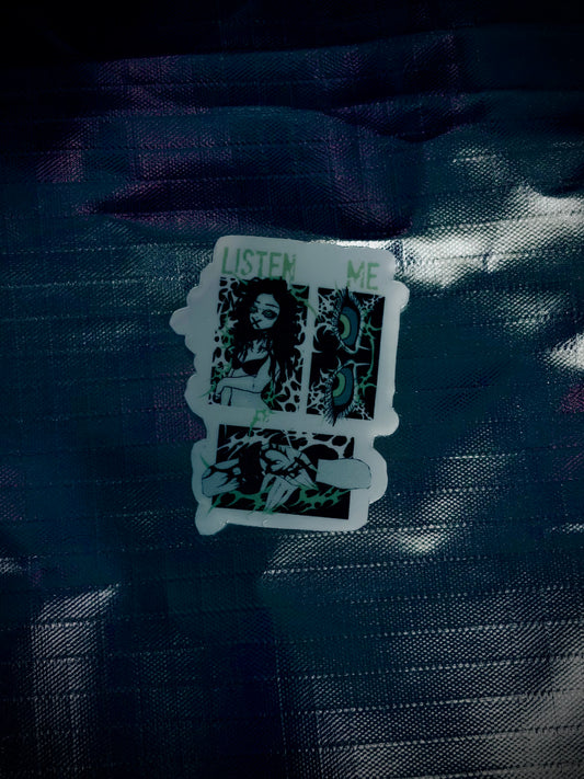 STICKERS TRANSPARENT LISTEN ME